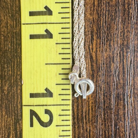 Sterling Silver 925 Elephant Three Dimensional Pendant Necklace Size 24" Length - Picture 12 of 14